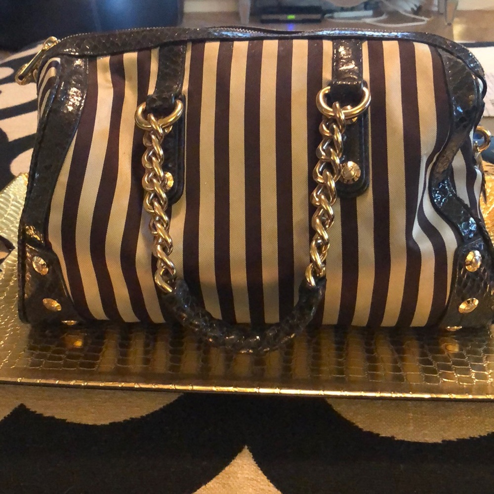 Henri Bendel classic stripe handbag